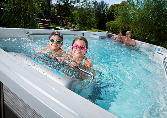 endless swim spa fun for kids